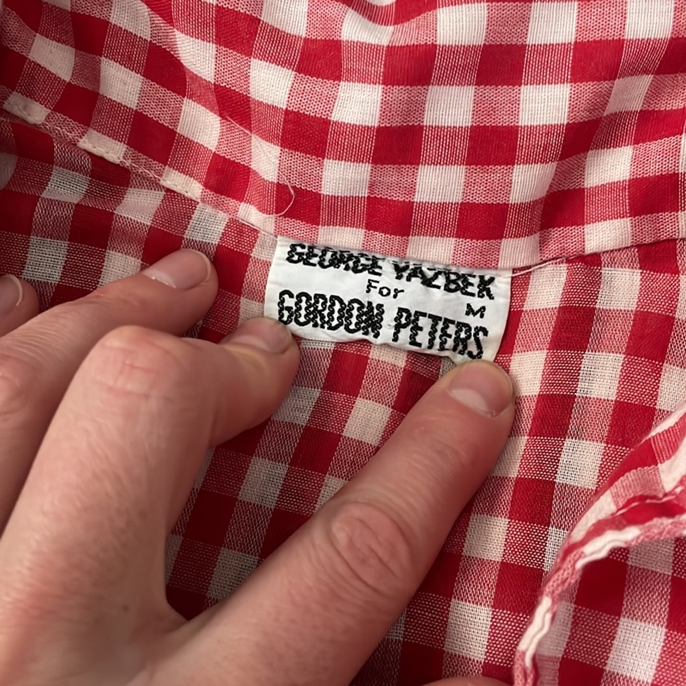 Vintage red gingham blouse - Picture 4 of 4